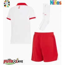 Camiseta Polonia Primera Equipación para niños Eurocopa 2024 manga corta (+ pantalones cortos)